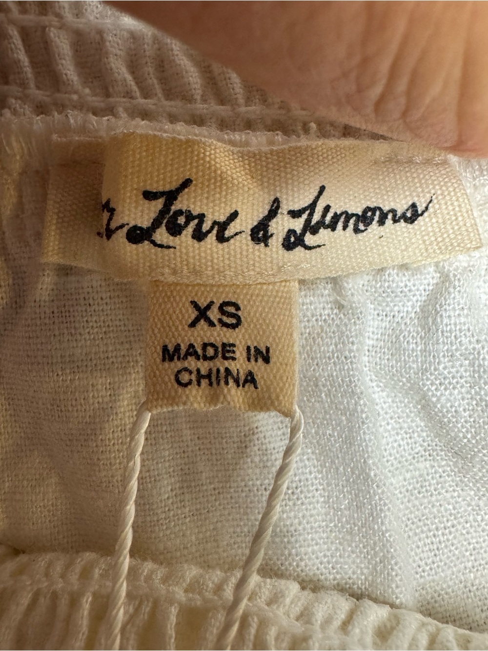 For Love & Lemons Macaroon Dress XS Cream Linen Blend Mini Revolve NWT - Picture 11 of 15